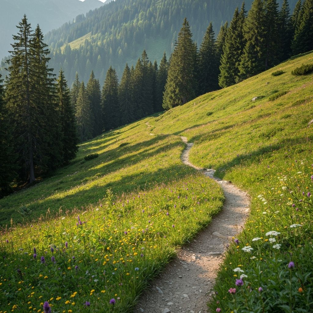 Alpine hiking trail